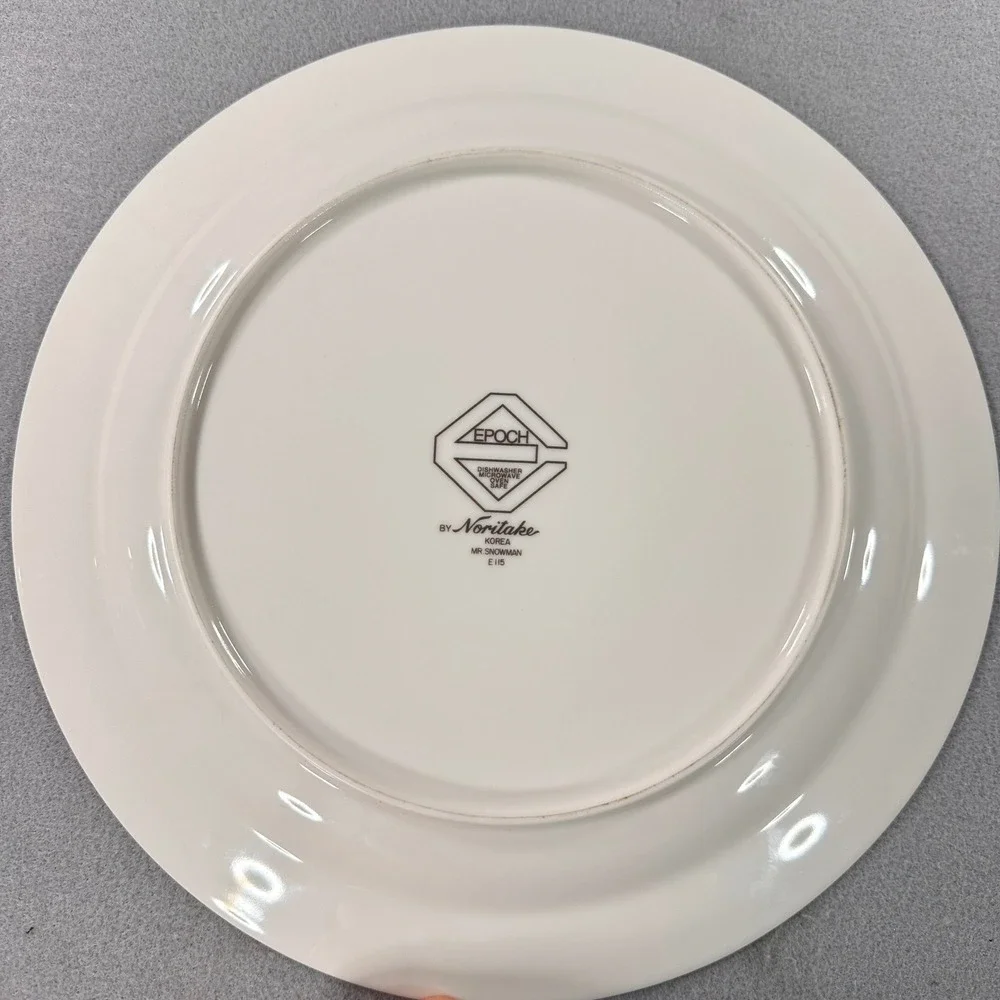 Epoch by Noritake Mr Snowman Christmas Serving Plate E115 Bird Snowflake 12.5